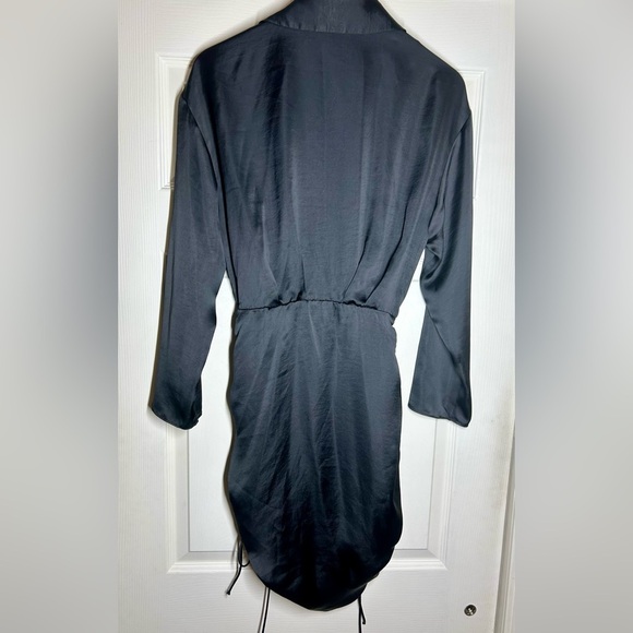 NWT Zara Sexy Black Ruched NYC Dress Size Small Sexy Fitted Cocktail Night Out - Picture 11 of 13